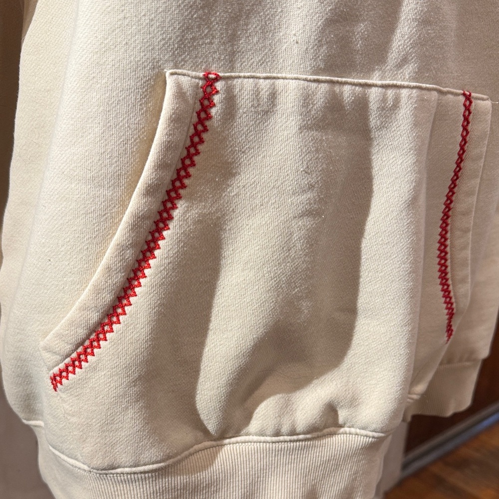 Cream Hoodie Sweatshirt - Picture 6 of 7
